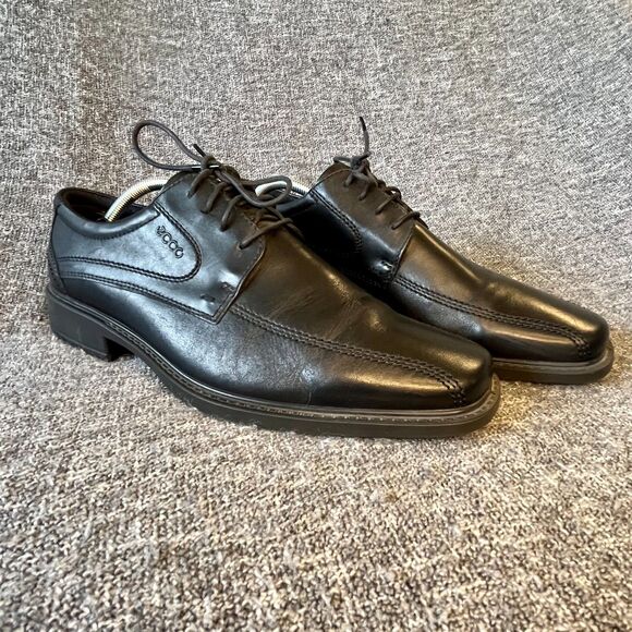 Ecco Maitland Plain Toe Leather Derby Shoes Black Mens Size 10.5 Lace Up main image 6